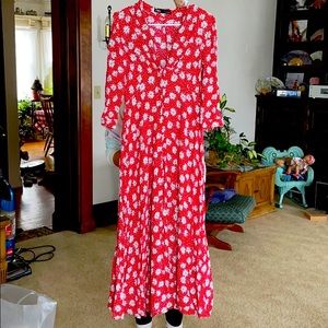 Long, button up Summer dress